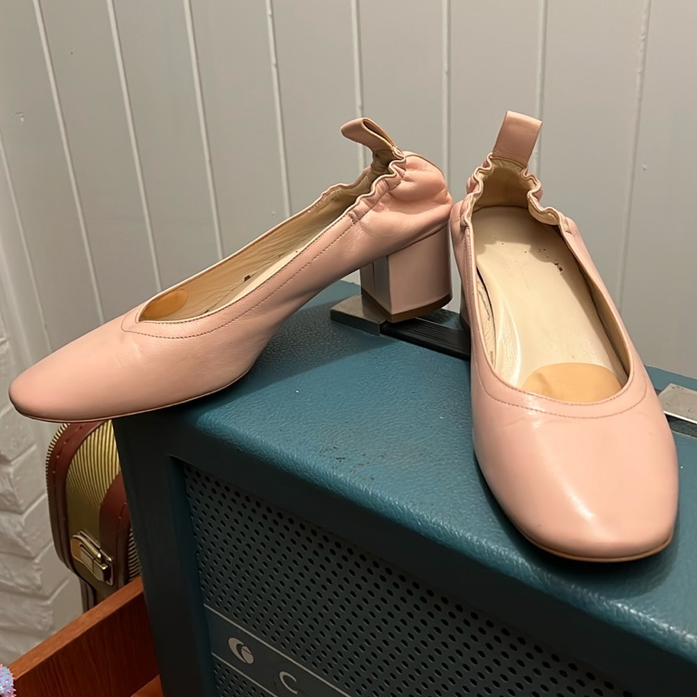 Nude Sz 9 Everlane The Day Heel Leather Pump
